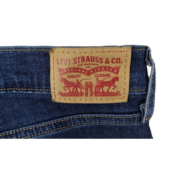 LEVIS 724 Women's Sz 27 High Rise Straight Crop Dark Blue Wash Red Tag EUC - Picture 6 of 12